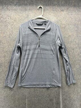 TravisMathew Pullover Mens Small Gray Stripe 1/4 Zip Golf Shirt Top Performance